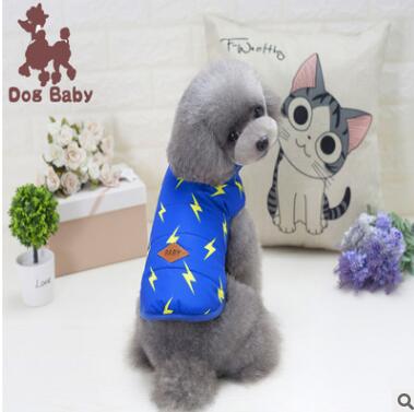 (5pc/lot) Pet Dog Cat Clothes Chihuahua Winter thickness lightning hoody Coat Jacket Clothes for dogs roupas para cachorro DE09