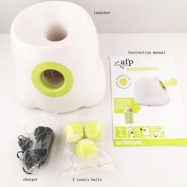 1pc Tennis Launcher Dog Pet Toys Automatic Tennis Throwing Machine Pet Ball Throw Device Section Emission With 3 Balls