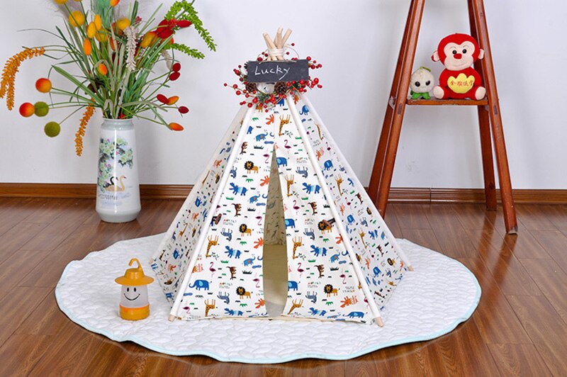 Fashion style Washable And Folding Portable Pet Tents Cute Dog Bed Pet Bed Warm Soft Dogs Kennel With Pad