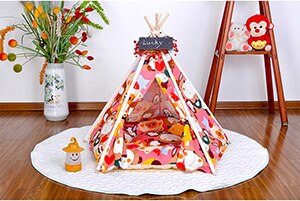 Fashion style Washable And Folding Portable Pet Tents Cute Dog Bed Pet Bed Warm Soft Dogs Kennel With Pad