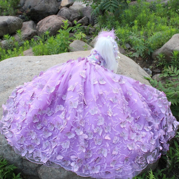 Pet Dog Dress Luxury Trailing Princess Wedding Dress For Small Dogs Stereoscopic Embroidery Puppy Clothes Lace Dress Poodle Pug