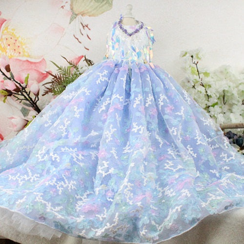 Pet Dog Dress Luxury Princess Wedding Trailing Dress For Small Dogs Colorful Embroidery Puppy Clothes Lace Dress Chihuahua Pug