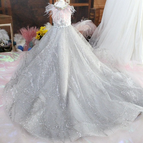 Pet Dog Dress Luxury Princess Wedding Trailing Dress Puppy Clothes  Sequin Embroidery For Small Dogs Lace Dress Chihuahua Pug