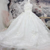 Pet Dog Dress Luxury Princess Trailing Wedding Dress For Small Dogs Handmade White Embroidery Lace Puppy Clothes Skirt Chihuahua