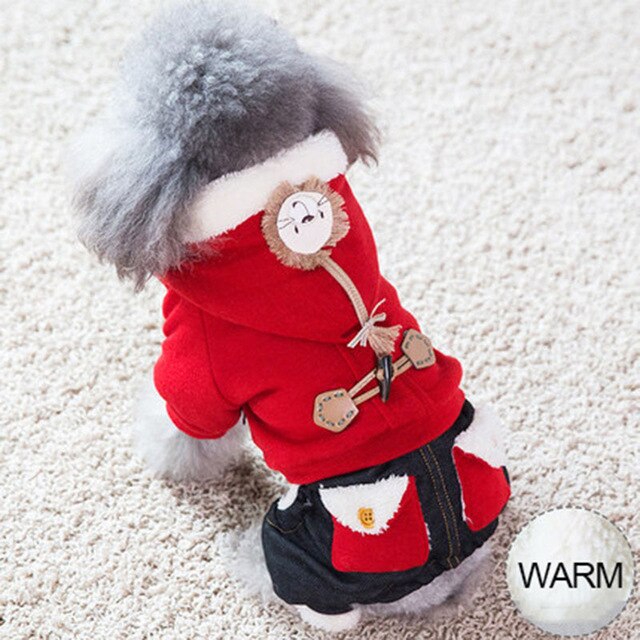 Cute Pet Puppy Dog Clothes Coat Hoodie Sweater 4 Legs French Bulldog Yorkies Winter Costume Ropa Perro Pet Shop Supplies 50JK19