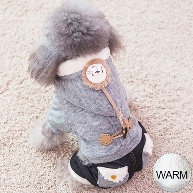 Cute Pet Puppy Dog Clothes Coat Hoodie Sweater 4 Legs French Bulldog Yorkies Winter Costume Ropa Perro Pet Shop Supplies 50JK19