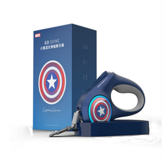 Pet Dog Leash LED Retractable Collar Light Leash harness with Lock &Release Mechanism Walking Leash glowing Cat Dog accessories