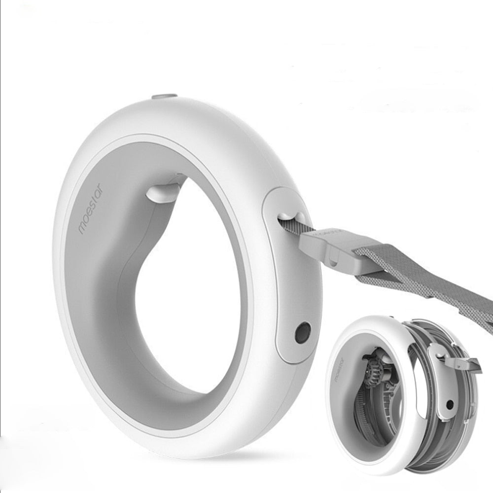 MOESTAR UFO Retractable Dog Leash Ring Led lighting Flexible Dog Puppy Traction Rope Belt  Pet Collar for All Kinds Dog