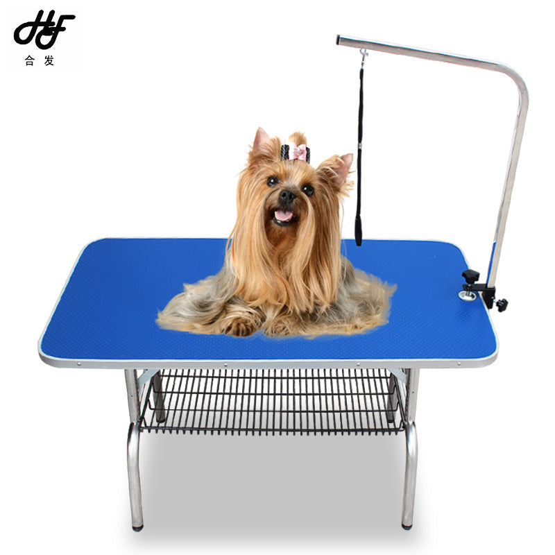 Foldable Pet Beauty Desk Home Dog Grooming Table Folding Shower Shearing Hair Table Portable Dog Beauty Table 115X60X68cm