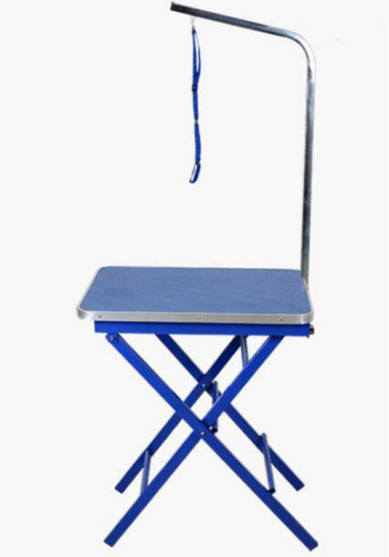 H 60*45cm Double X-Shape Professional Pet beauty table Dog Grooming Table Folding Grooming Desk With Hanging Rope Pink Blue