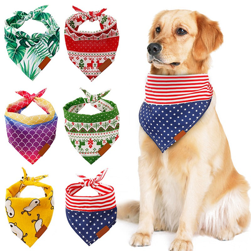 Pet Soft Collar Bandanas Puppy Cats Scarfs Bibs Dog Cat Fashion Neck Ornament Grooming Accessories Jewelry Dog Accessories