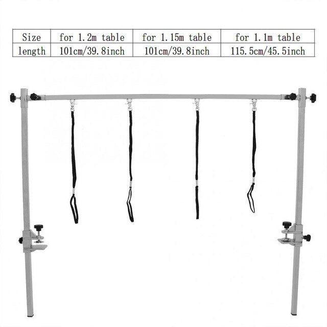 Stainless Steel Pet Grooming Table Double Adjustable Height Clamp Holder for Dog Cat Puppy Small Dogs Accessories