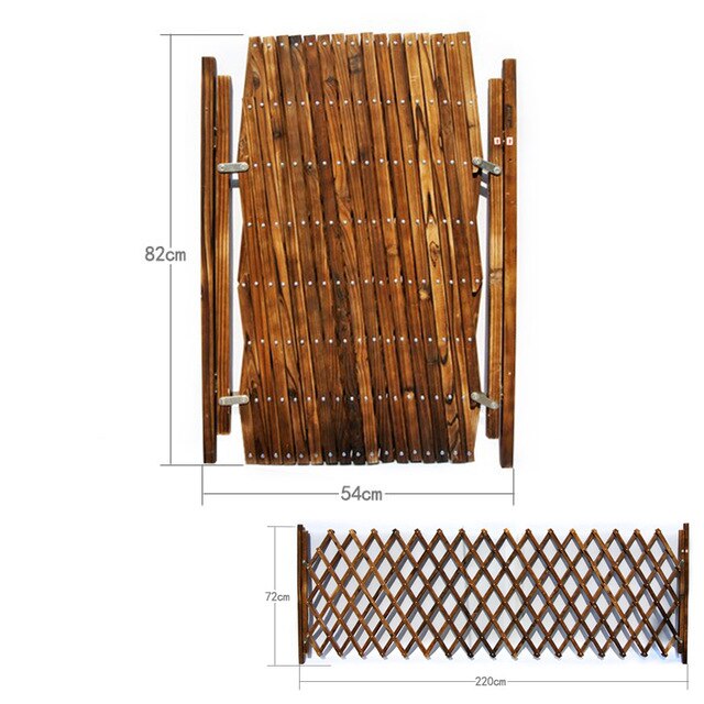 Natural Bamboo Dog Isolation Gate Baby Protection Pet Isolation Fence  Simple Stretchable Wooden Fence Easy Install 72X220cm