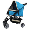 High-grade Pet Stroller Breathable Aluminum Alloy+600D Cloth Pet Stroller Quick-foldable 3 Wheel Dog Cat Seat Bag 15kgBearing