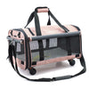 Breathable collapsible pet Cart portable pet bag out portable travel dog bag cat bag pet cage with universal wheel