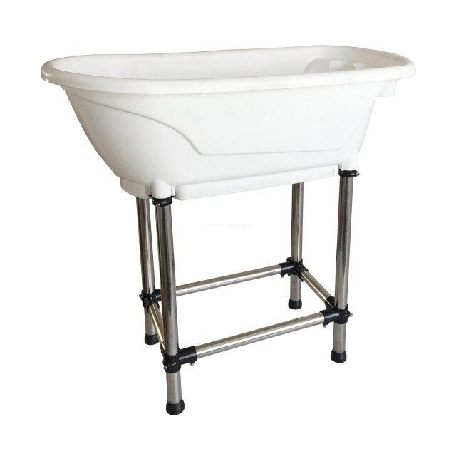 Pet Bathtub Large Pet Products non-slip Bath Tub for Dog and Cat not bend over with high Stainless steel legs Easy install