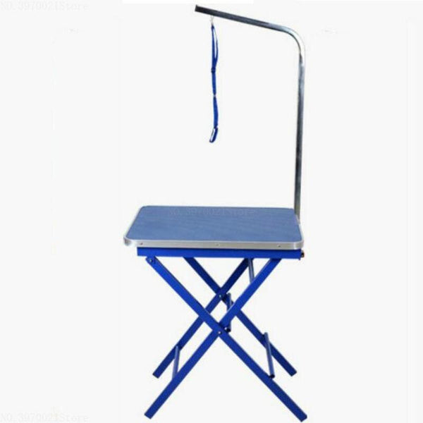 60*45cm Double X-Shape Professional Pet beauty table Dog Grooming Table Folding Grooming Desk With Hanging Rope Pink Blue