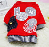 50 pcs/lot New Style Fall And Winter Pets Coats Soft Cotton Puppy Dog Clothes Dog Clothing Word Pocket Sweater With 6 Size