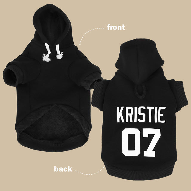 Customized Dog Clothes Hoodies Personalized Dogs Coat Clothing French Bulldog