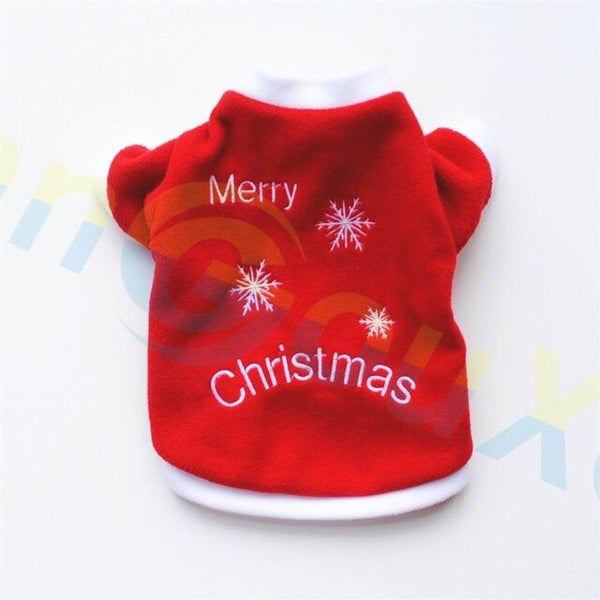 40pcs small Pet Clothes Cat Puppy Teddy Dog Fleece Embroidered Vest Christmas New Year Autumn Winter Dog Hoodies T shirt