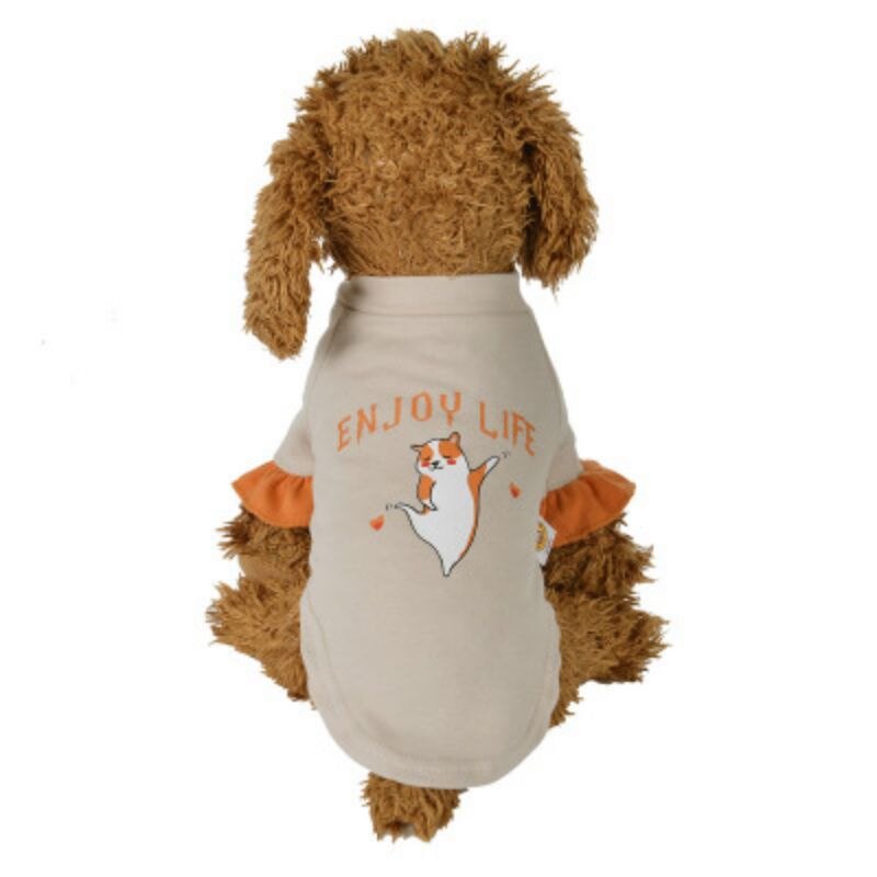 Cute Pet Clothes Dog Clothes Vest Dog 2-legged Costume Leisure Warm T-shirt Small Doggy Coat  For Autumn And Winter n