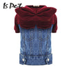 Pet Dog Cat Clothing Pet Clothes Teddy Schnauzer Winter Suit Cotton Jeans Jacket Anti-stati Cat Dog Hoodie  Dog Clothes