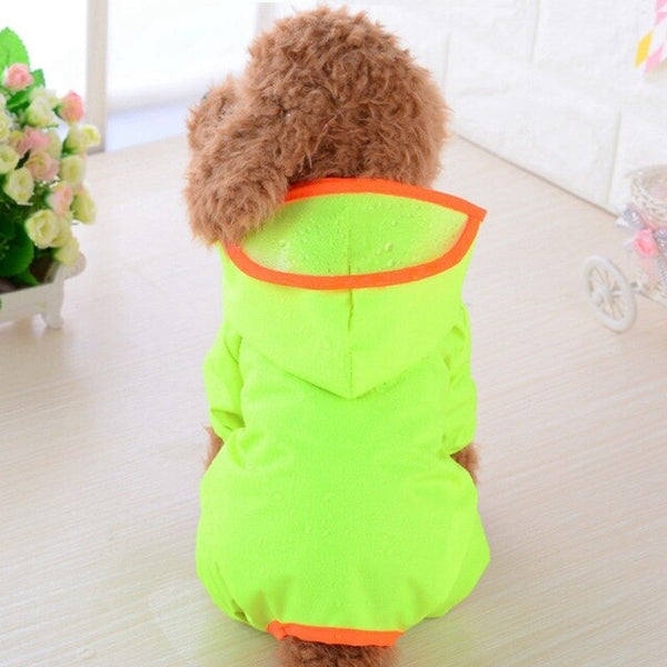 Dog Windbreaker New Hooded Dog Raincoat Small Dog Waterproof Raincoat Poncho Outdoor Pet Travel Cloak Clothing