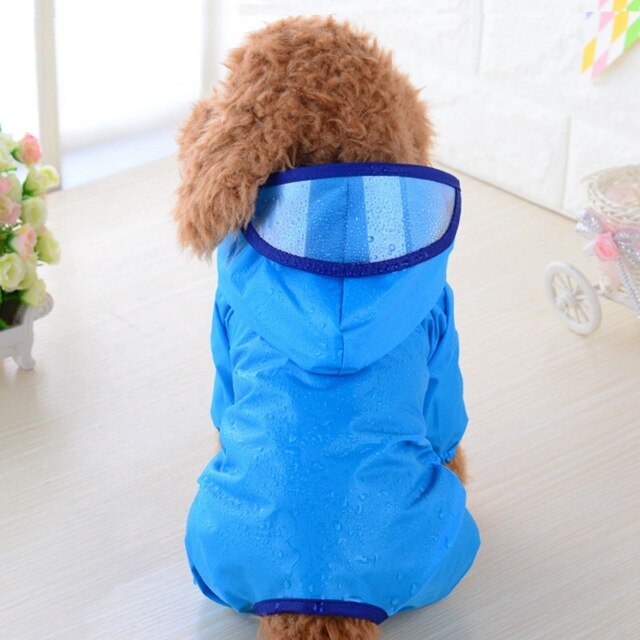 Dog Windbreaker New Hooded Dog Raincoat Small Dog Waterproof Raincoat Poncho Outdoor Pet Travel Cloak Clothing