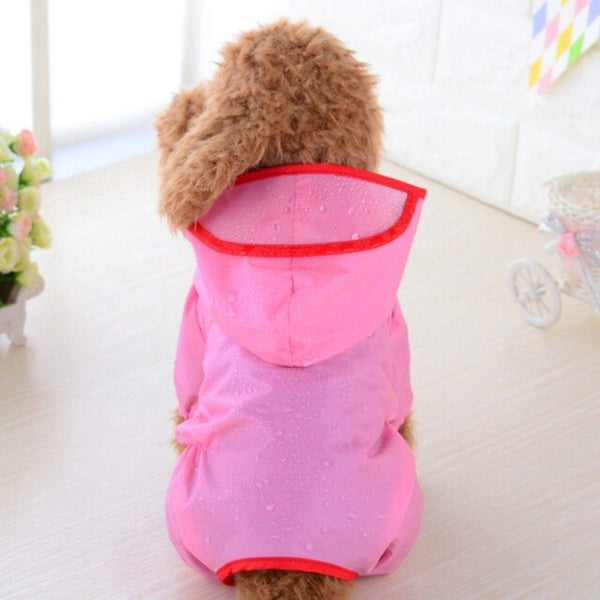 Dog Windbreaker New Hooded Dog Raincoat Small Dog Waterproof Raincoat Poncho Outdoor Pet Travel Cloak Clothing