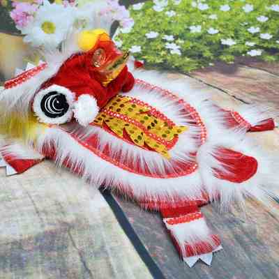 Plush animal toy Lion DanceChinese Wind Lucky Lion Dog Clothes Summer Thin Cat T-shirt Pets  Lovely Decoration Gift for Pet