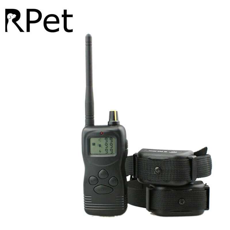 Dog Training Collar Waterproof And Rechargeable 1000 Meters Wireless Pet Training Dog Collar for 2 Dogs