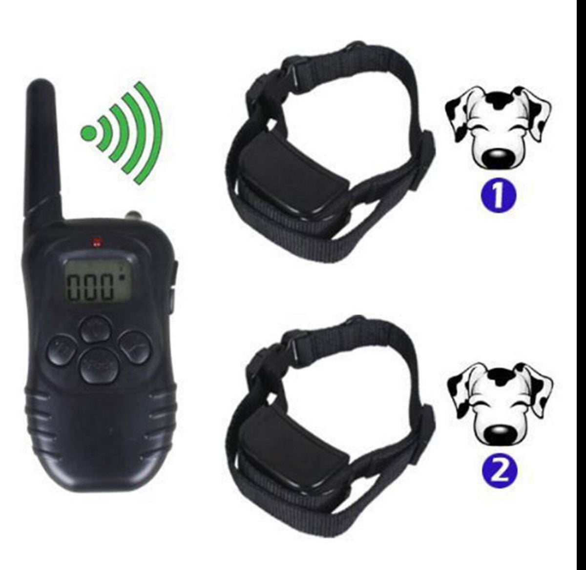 Dog trainer (one for two) rechargeable dog trainer remote control waterproof bark stopper  dog collar  dog leashes Z2067