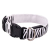 105pcs/lot LED Dog Collar Nylon Night Safety Flashing Glow Pet Dog Collar with Zebra Pattern Luminous Light Collar