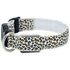 160pcs/lot LED Dog Collar Flashing In Dark 3 Mode Lighting Safety Adjustable Nylon Leopard Pet Collar Luminous Pet Accessories