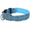 160pcs/lot LED Dog Collar Flashing In Dark 3 Mode Lighting Safety Adjustable Nylon Leopard Pet Collar Luminous Pet Accessories