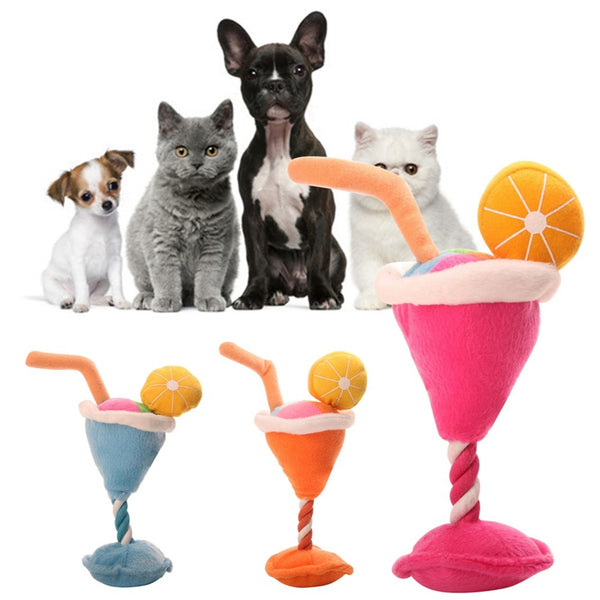 Dog Toy Pet Plush Ice Cream Sound Toy Chew Cleaning Teeth Dog Supplies