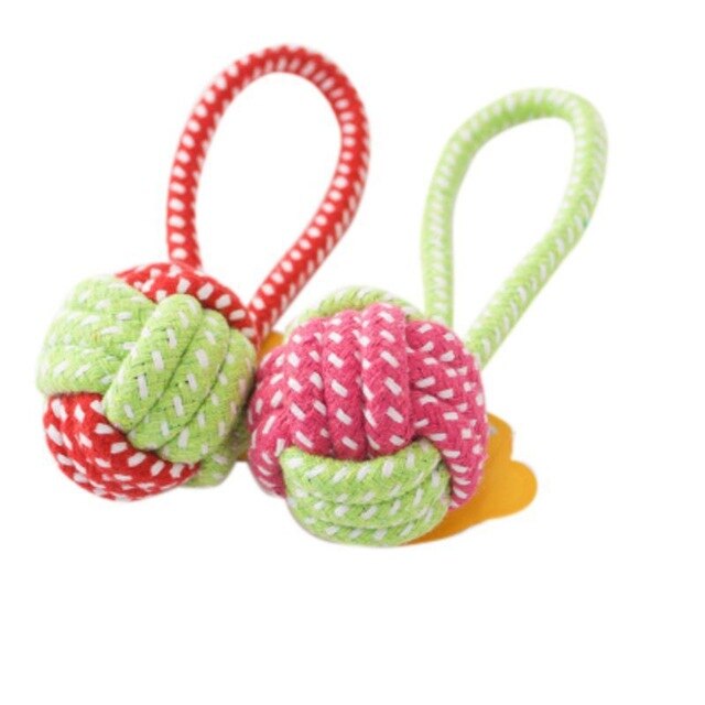Pet Toy Pet Supply Dog Toys Dogs Chew Teeth Clean Outdoor Traning Fun Playing Green Rope Ball Toy For Large Small Dog Cat