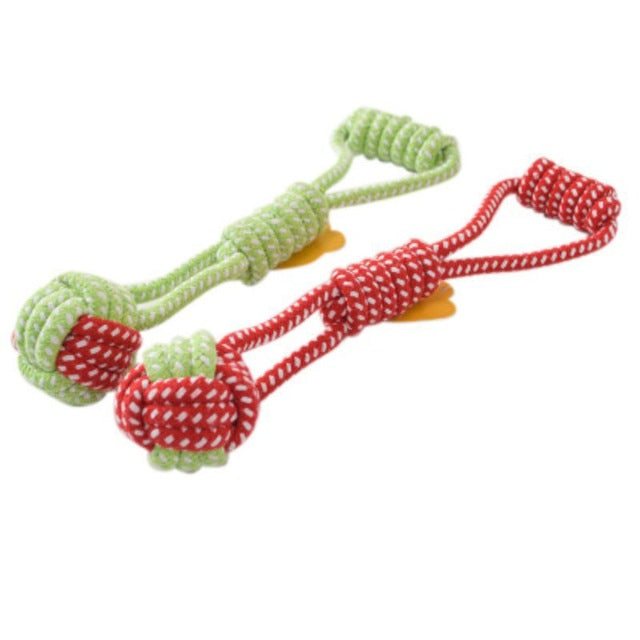 Pet Toy Pet Supply Dog Toys Dogs Chew Teeth Clean Outdoor Traning Fun Playing Green Rope Ball Toy For Large Small Dog Cat