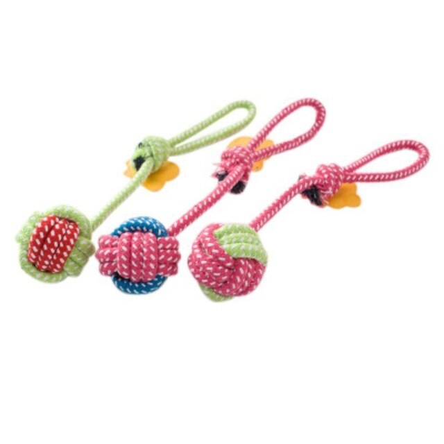 Pet Toy Pet Supply Dog Toys Dogs Chew Teeth Clean Outdoor Traning Fun Playing Green Rope Ball Toy For Large Small Dog Cat