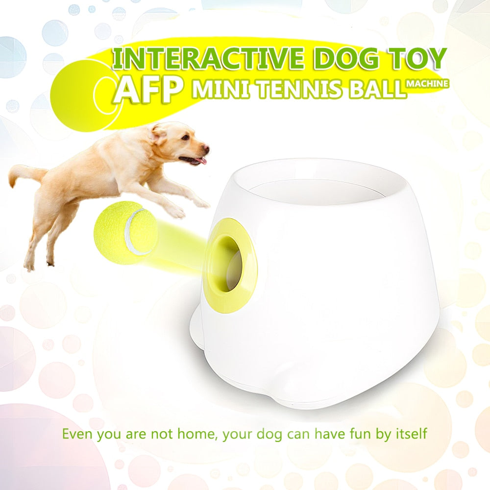 Mini Tennis Ball Machine Interactive Dog Toy Puppy Pet Catch Toy Electric Tennis Ball Machine