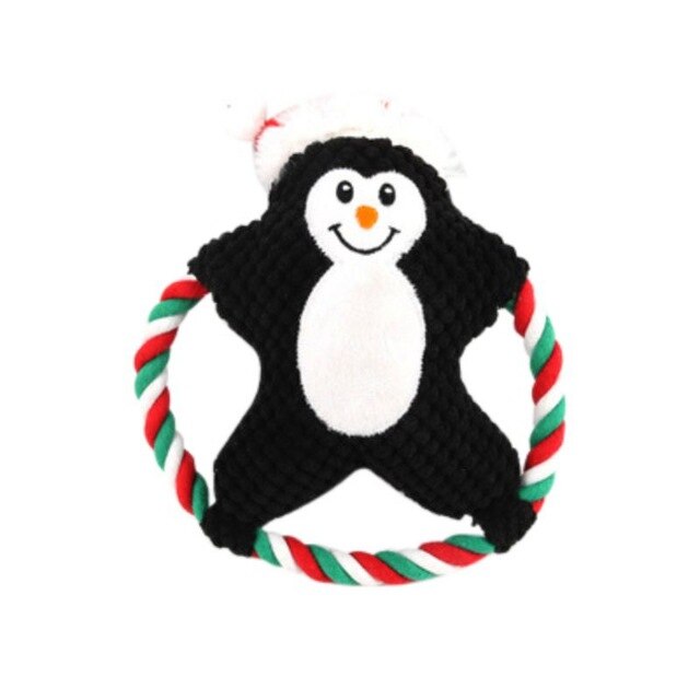 Pet Toy Christmas Style Interactive Bite-resistant Dog Chew Toy Squeaky Funny Exercise Toy Interactive TOY n