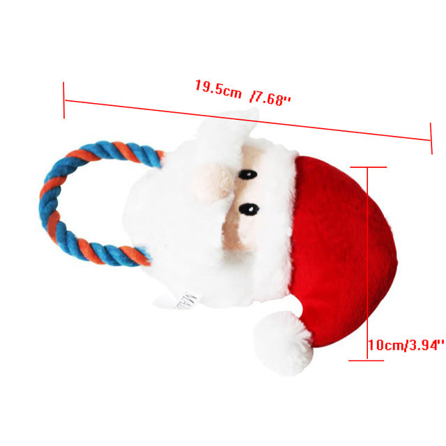 Pet Dogs Christmas Gift Santa Shaped Chew Toys Dogs Molar Toys For Appeasing Solving Boredom Elegant Temperament Charming