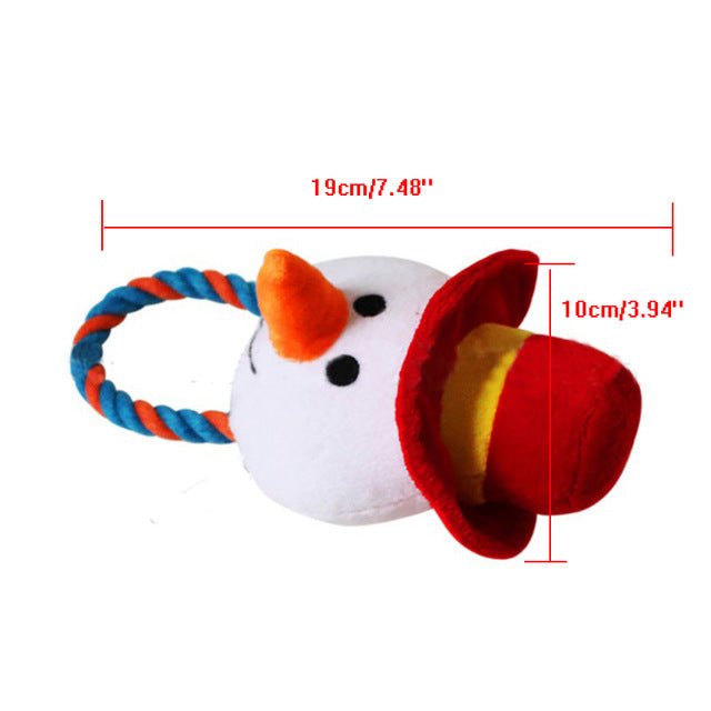 Pet Dogs Christmas Gift Santa Shaped Chew Toys Dogs Molar Toys For Appeasing Solving Boredom Elegant Temperament Charming