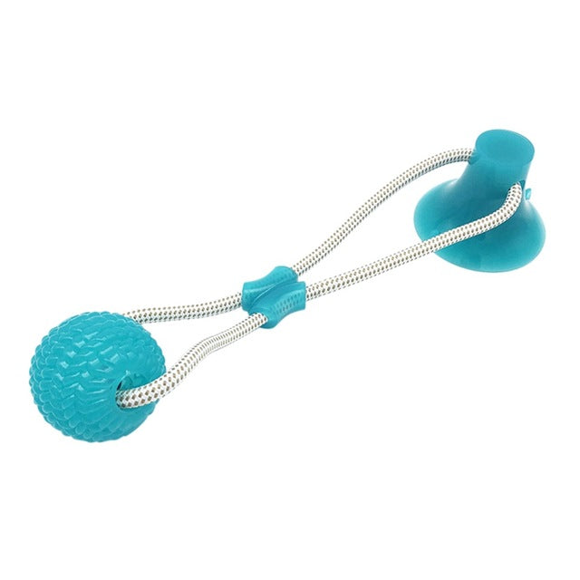 Dog Ropes Toy Pet Supplies Self-Playing Rubber Ball Toy with Suction Cup Interactive Molar Chew Toy Teeth Cleaning Tool for Dogs