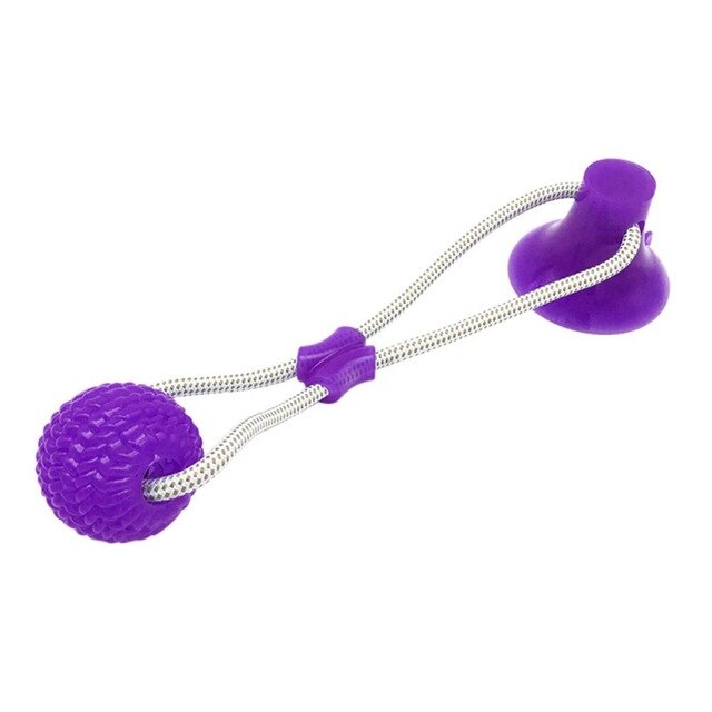 Dog Ropes Toy Pet Supplies Self-Playing Rubber Ball Toy with Suction Cup Interactive Molar Chew Toy Teeth Cleaning Tool for Dogs