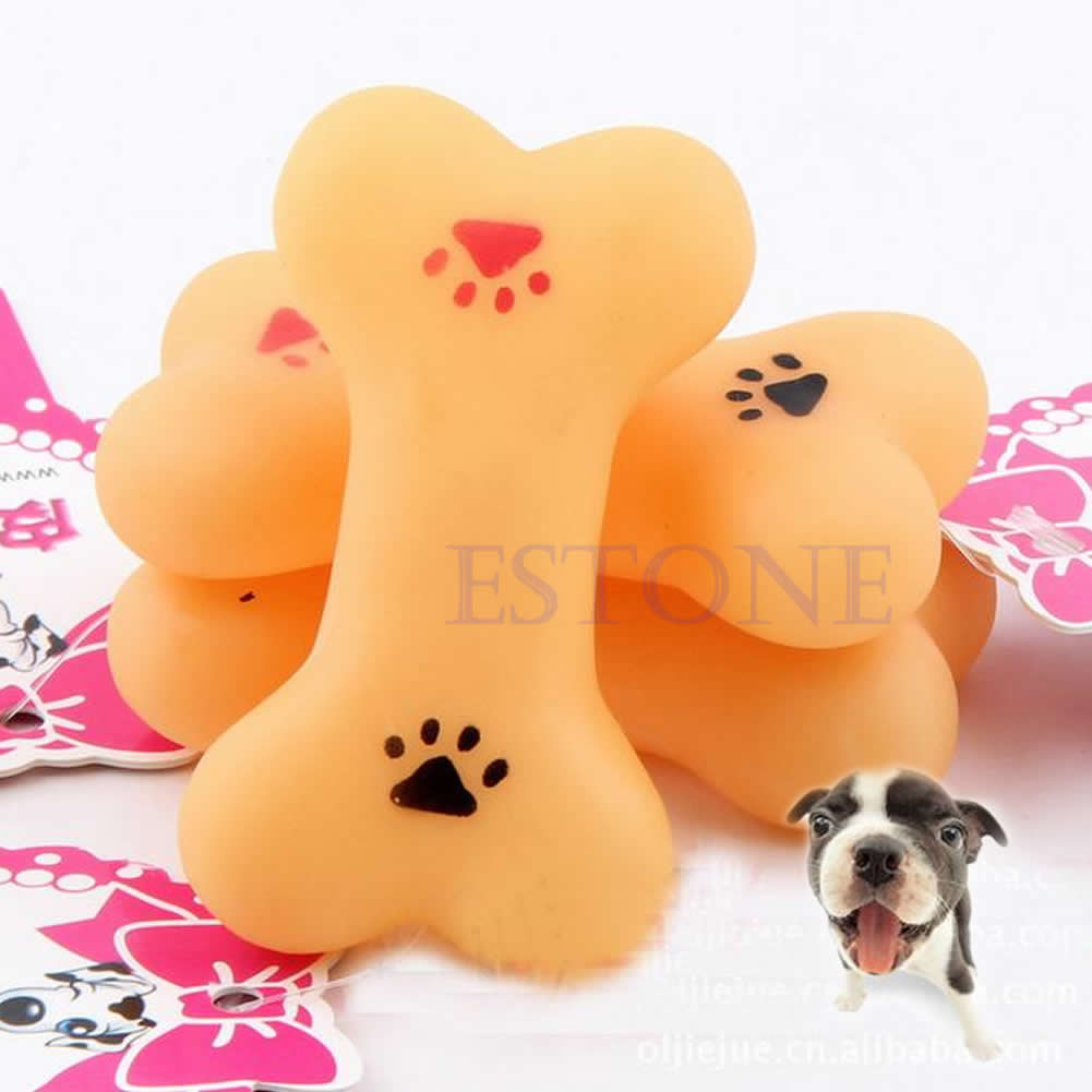 Lovely Pets Dogs Sound Toy Dog Bone Puppy