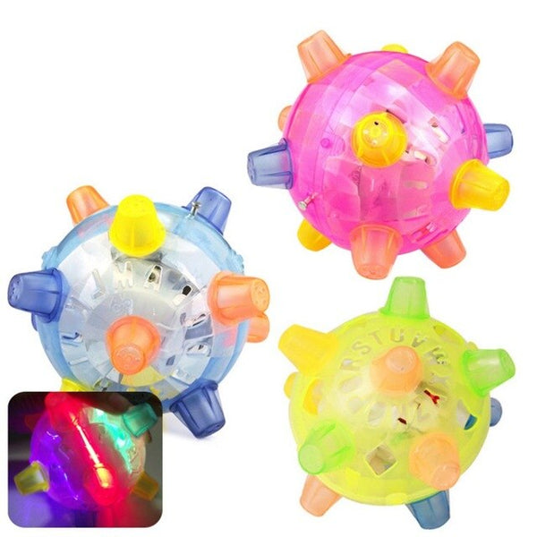 1 PC New Flashing Dog Ball For Games Kids Ball Led Pets Toys Jumping Joggle Crazy Football Kid Funny Colored Toy Drop Shipping