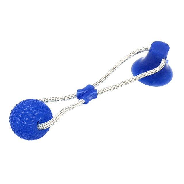Pet Dog Rubber Ball Training Toy Chew Play Fetch Bite Toy With Suction Cup Dog Molar Chew Toy Self Interactive Toy