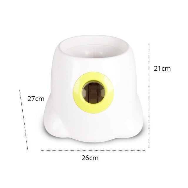 Nicrew Dog Pet Toys Tennis Launcher Automatic Throwing Machine Dog Pet Ball Throwing Device 3/6/9m Section Emission With 3 Balls