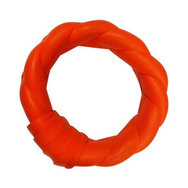 Pet Large Dog Round Ring Trainning Rubber Chew Toy Outdoor Training Chew Dog Toys Interactive Dog Toy Teeth Cleaning